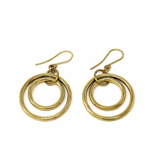 Brass "Inner Circle" Earrings