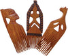 Carved Wooden Comb 10"