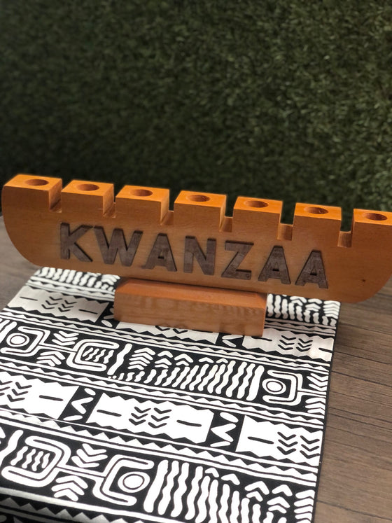 Handmade Wooden Kwanzaa Kinara
