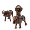 Wooden Animal Sculpture Trio